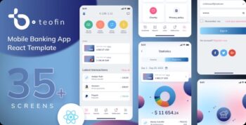 Teofin - React Mobile Banking App | PWA