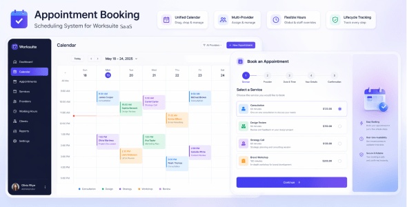 Appointment Booking & Scheduling System for Worksuite SaaS