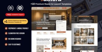 Bathora - Kitchen & Bathroom Remodeling Elementor Template Kit