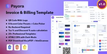 Payora | HTML5 Invoice & Billing Template With PDF Export