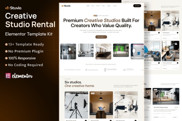 Stuvia – Creative Studio Rental Elementor Template Kit