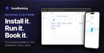 VoxelBooking — Multi-Business Booking System · Self-Hosted · Four Patterns