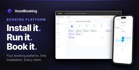 VoxelBooking — Multi-Business Booking System · Self-Hosted · Four Patterns