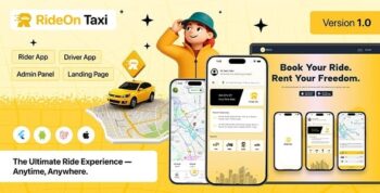 RideOn Taxi – Complete Taxi Booking & Parcel Delivery Solution 1.3