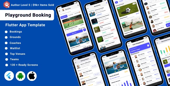 ArenaGo | Playground and Sports Venue Booking Flutter App UI Kit
