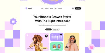 Houszi – Influencer Agency Website Elementor Template Kit