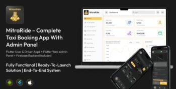 MitraRide | Ride Booking Flutter App With Admin Panel & Firebase Backend