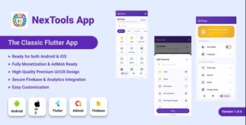 NexTools | 48-in-1 Utility and Multi-Tool Flutter App with AdMob and In-App Purchases