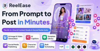 Reelease | AI Social Media Automation & Content Generator SaaS Node.js Script