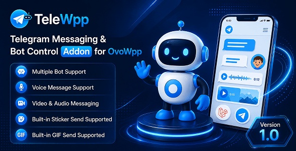 TeleWpp - Telegram Messaging & Bot Control Addon for OvoWpp