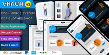 VNOUN – Ecommerce Online Store For Clothes Shop Vue3 NodeJS