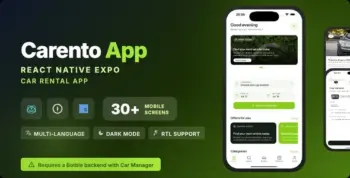 Carento Mobile - Car Rental & Dealer React Native Expo App