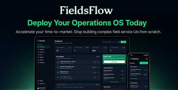 Fieldsflow - AI Field Operations & Workflow Automation React Template