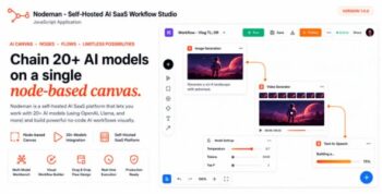Nodeman - Self-Hosted AI SaaS Workflow Studio | JavaScript Application
